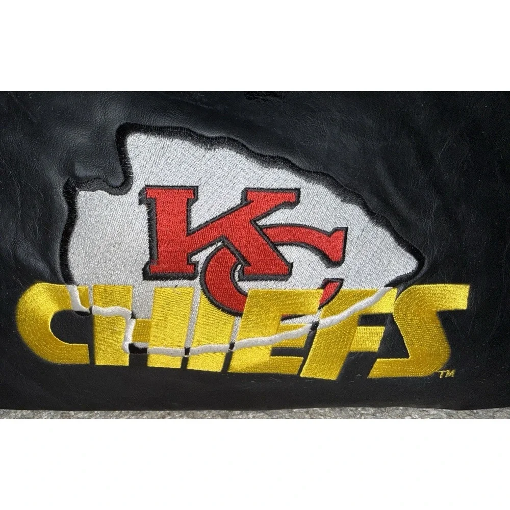 Vintage Kansas City Chiefs A.D.S. Sports NFL Faux Leather Travel Duffle Bag RARE